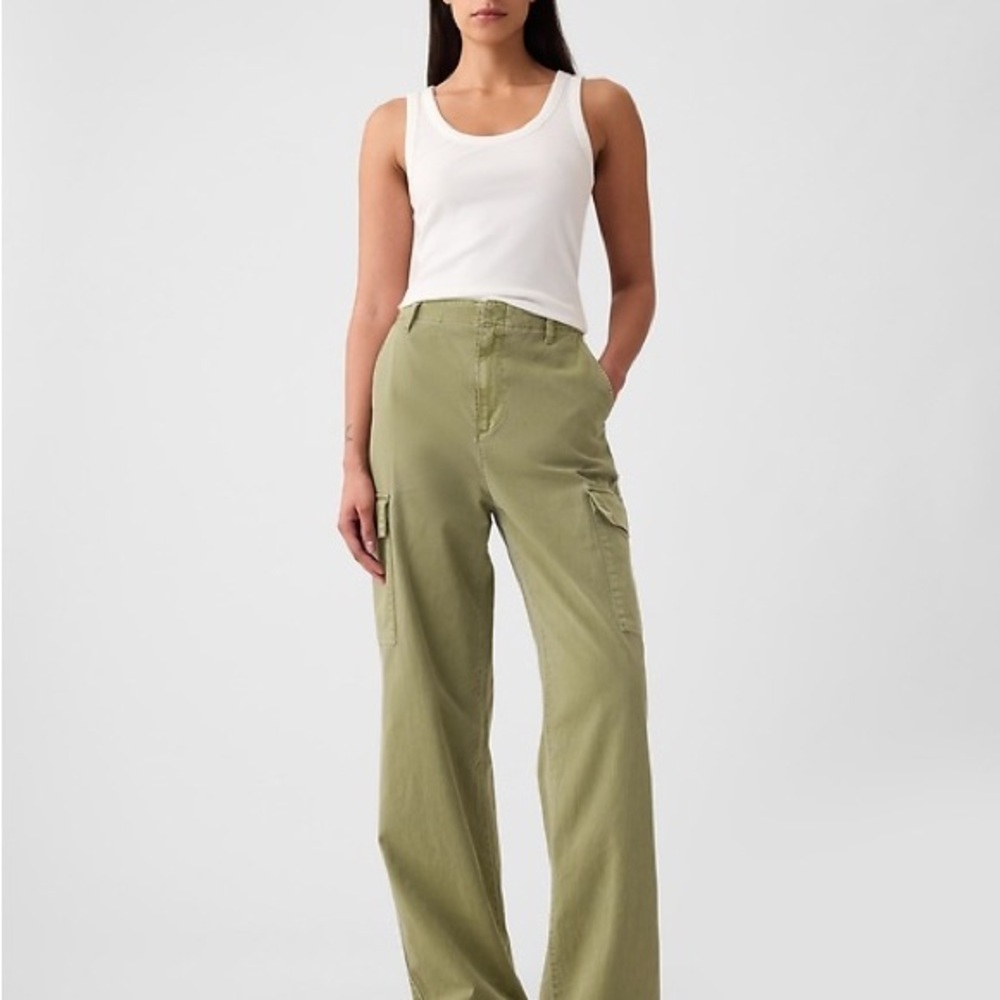 GAP Sage Green Women's Wide Leg Cargo Pants